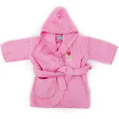 Lief! badjas 0-12 mnd roze