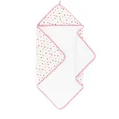 Lief! badcape 75x75 cm wit/roze