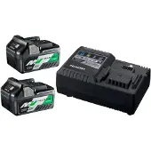 HiKOKI UC18YSL3WEZ BoosterPack 36V MultiVolt Li-ion Accu Starterset (2x 5.0Ah) + Lader