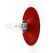 Roger Pradier Cooper Model 1 Wand/plafondlamp Tomato red | Clear Glass