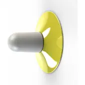 Roger Pradier Cooper Model 1 Wand/plafondlamp Glossy Sulfur Yellow | Frosted Glass