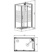 Wiesbaden Complete douchecabine thermo 120x90x218 cm 5mm