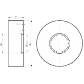 Wiesbaden Luxe plafonduitloop rond plafondbevestiging 30 cm chroom