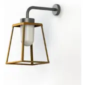 Roger Pradier Lampiok 2 Model 3 Wandlamp Tinted Lacquered Brass | Frosted Glass