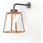 Roger Pradier Lampiok 2 Model 3 Wandlamp Patined Lacquered Copper | Clear Glass