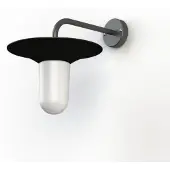 Roger Pradier Cooper Model 2 Wandlamp Black grey | Frosted Glass