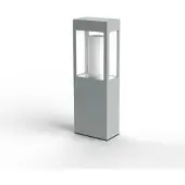 Roger Pradier BRICK² Model 2 Bollard Lamp Silk Grey | Clear Glass