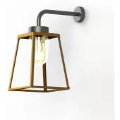 Roger Pradier Lampiok 2 Model 3 Wandlamp Tinted Lacquered Brass | Clear Glass