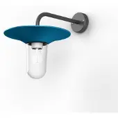 Roger Pradier Cooper Model 2 Wandlamp Matt Azure Blue | Clear Glass