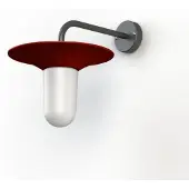 Roger Pradier Cooper Model 2 Wandlamp Tomato red | Frosted Glass