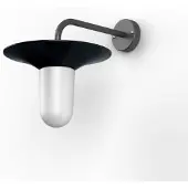 Roger Pradier Cooper Model 2 Wandlamp Black Enamelled Steel | Frosted Glass