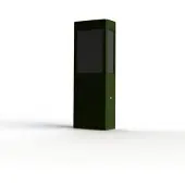 Roger Pradier BRICK² Model 2 Bollard Lamp Fern Green | Black PMMA
