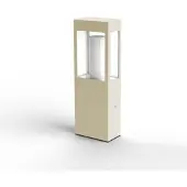 Roger Pradier BRICK² Model 2 Bollard Lamp Limestone | Clear Glass