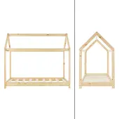 ML-Design Kinderbedframe Cynthia | hout naturel 88.5x165x132 cm kinderbedden | NADUVI