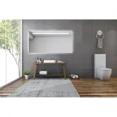 Gliss Design Horizontal spiegel met LED-verlichting en verwarming 80x70cm
