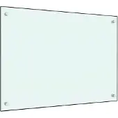 vidaXL Spatscherm keuken 70x50 cm gehard glas melkwit