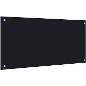 vidaXL Spatscherm keuken 100x50 cm gehard glas zwart
