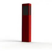 Roger Pradier BRICK² Model 3 Bollard Lamp Tomato red | Black PMMA