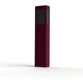 Roger Pradier BRICK² Model 3 Bollard Lamp Wine red | Black PMMA