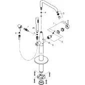 GROHE Essence Afbouwdeel v. vrijstaande badkraan m. omstel m. draaibare uitloop 27.7cm Cool Sunrise 25248GL1
