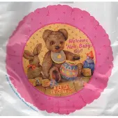 Anagram folieballon - welcome new baby girl - geboorte meisje