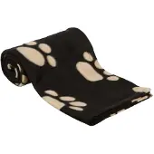 Trixie barney fleece hondendeken zwart/beige ass - 150x100cm