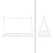 ML-Design Kinderbedframe Tipi | hout wit 98x208x157 cm bed frames | NADUVI