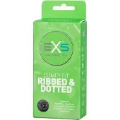Exs Condooms - Ribbels en Nopjes Condooms - 12 stuks