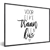 PosterMonkey Fotolijst incl. Poster - Beterschap - Quotes - Kus - 80x60 cm - Posterlijst