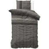 Sleeptime Dekbedovertrek Kees Taupe Flanel-140 x 200 / 220 cm | 1-Persoons