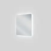 Linie Lux afgeronde hoeken badkamerspiegel 73 x 75 cm met spiegelverlichting