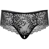 Daring Intimates - Ella Zwart Kruisloos Cheeky Slipje - L/XL