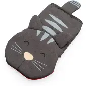 Balvi Oven handschoen - Meow! - grijs - polyester/siliconen