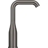 GROHE essence 1-gats wastafelkraan l-size met waste en hoge draaibare uitloop 24,4 cm, hard graphite