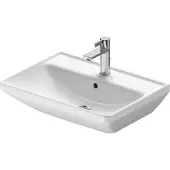 Duravit Wastafel d-neo met overloop kraanvlak 1 kraangat 60 cm hoogglans wit