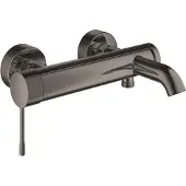 GROHE essence badkraan met omstelling, koppelingen en hartafstand van 15 cm, hard graphite