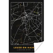PosterMonkey Poster Stadskaart - Leuze-en-Hainaut - Plattegrond - Kaart - 20x30 cm