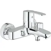 GROHE Badkraan wave cosmopolitan met omstel en koppelingen chroom