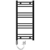 ECD-Germany Badkamerradiator Sahara 400x800 Mm Antraciet Gebogen Met Zijaansluiting