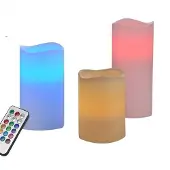 Huismerk Vlam-loze LED Kaarsen Set - 3 Stuks