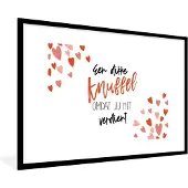 PosterMonkey Fotolijst incl. Poster - Beterschap - Spreuken - Knuffel - 120x80 cm - Posterlijst