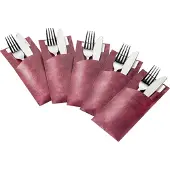 Duni sacchetto bordeaux met 2 laags champagne servet (100 stuks)