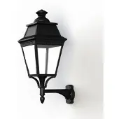 Roger Pradier Avenue 3 Model 4 Wandlamp Clear Glass Built-in LED 3000K Warm-White 35W | Dark black