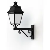 Roger Pradier Avenue 3 Model 12 Wandlamp Opal PMMA Built-in LED 3000K Warm-White 35W | Dark black