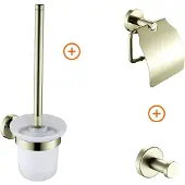 Guido Gusto Toilet accessoires set mat goud rond