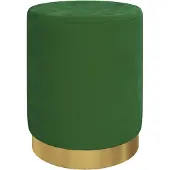 vidaXL Hocker met opbergruimte rond fluweel 31 x 37 cm groen