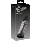 Rebel – Batterij Aangedreven Automatische Penispomp met Drukontlasting – Transparant