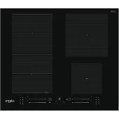 Whirlpool WF S4160 BF, zwart, inbouwmodel, 59 cm, inductiekookplaat met zones, keramisch, 4 zones