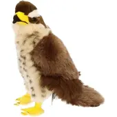 Semo Pluche havik knuffel - bruin/wit - 23 cm - roofvogel - Knuffeldieren - Vogels