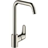 Hansgrohe focus m41 eengreeps keukenmengkraan 260 ecosmart, rvs look